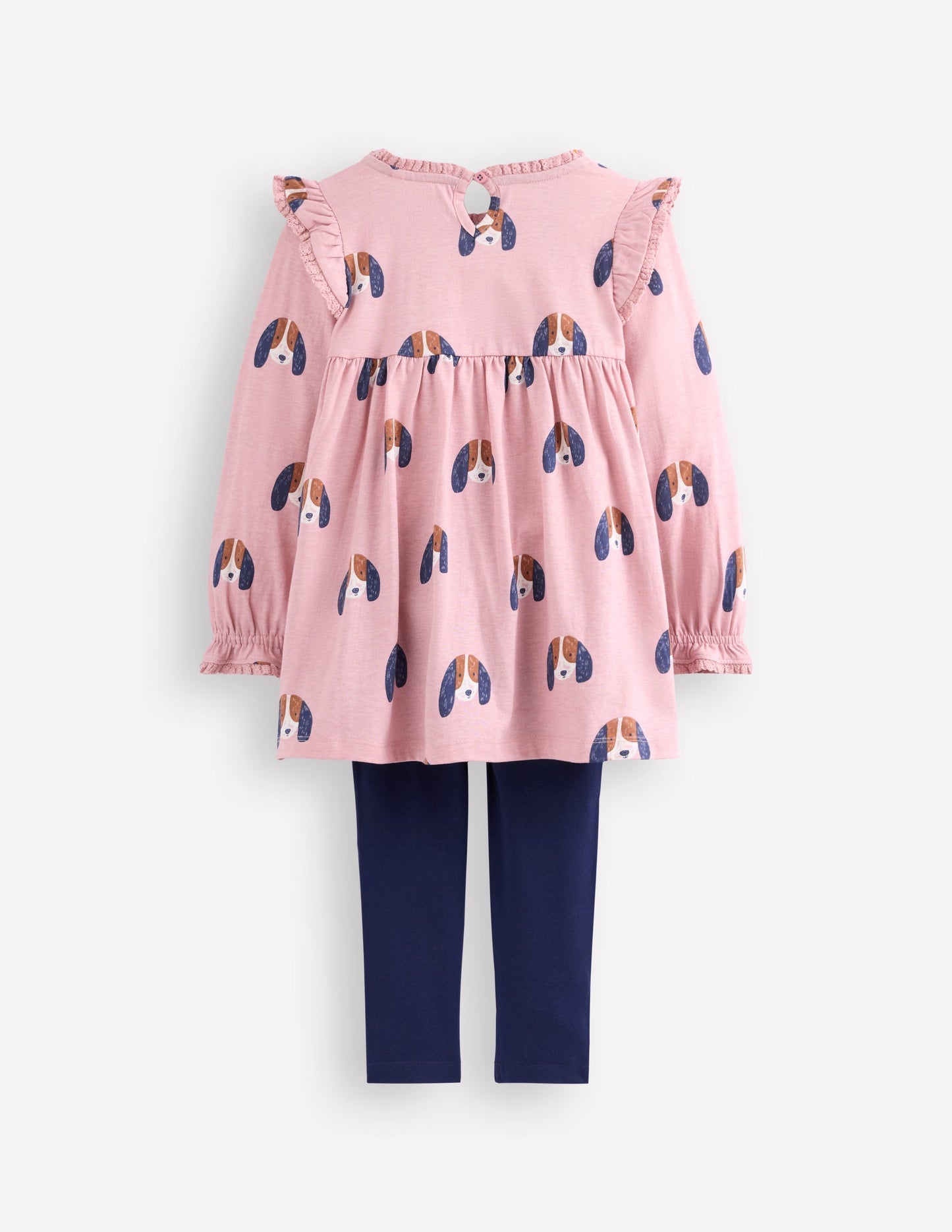 Boden Printed Tunic Set - Vintage Pink Spaced Pups