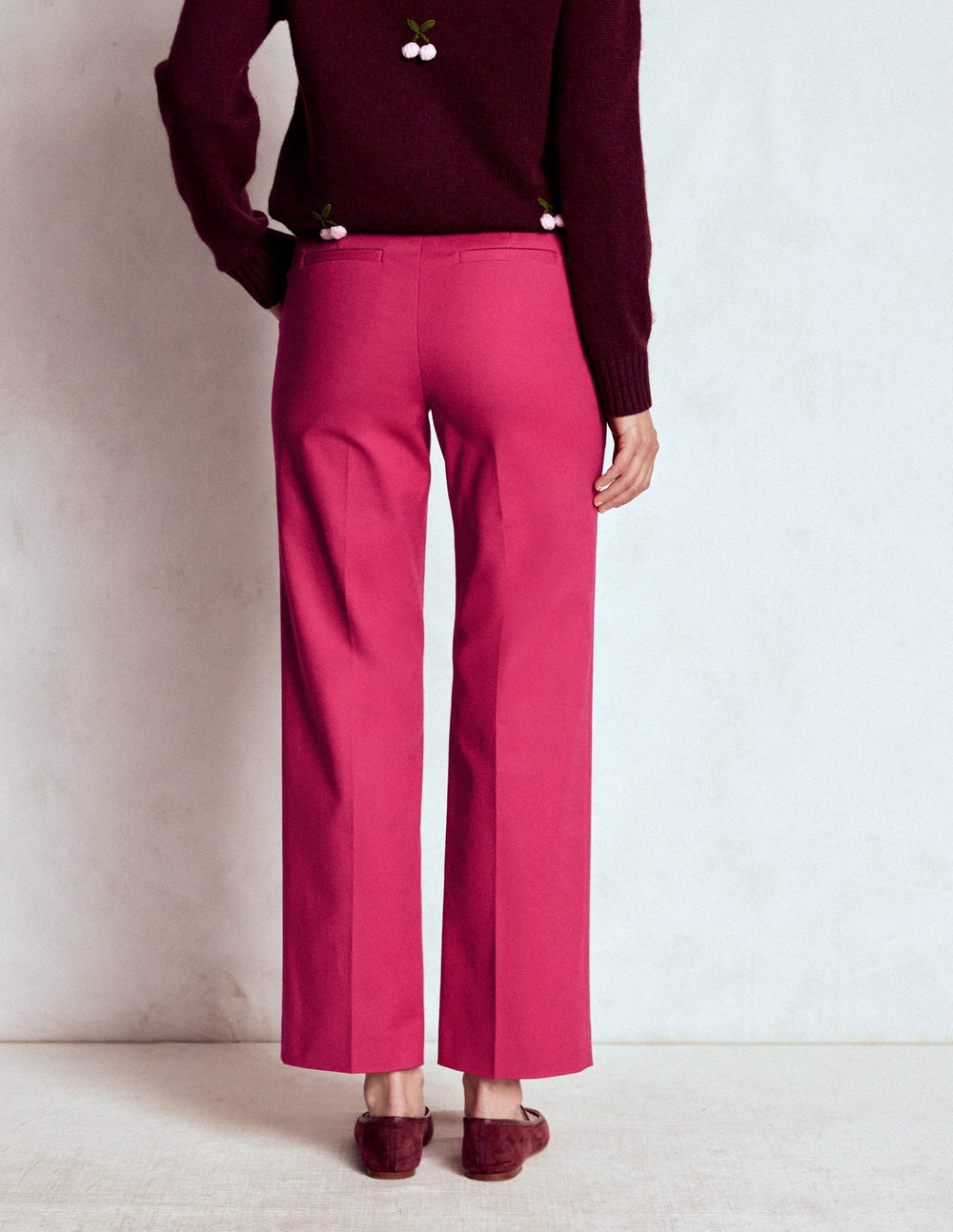 Boden Canonbury 7/8 Pants - Bright Cherry