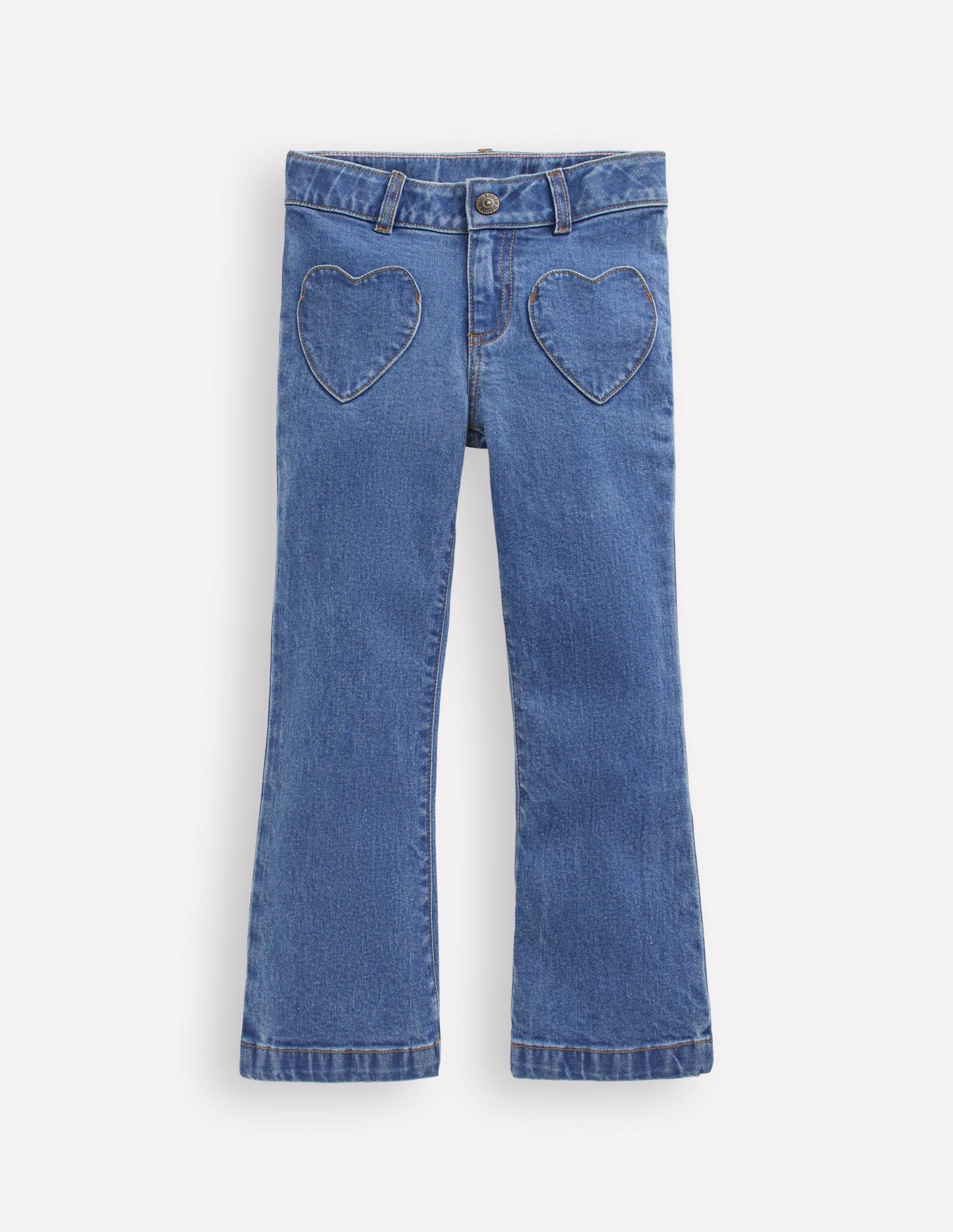Boden Denim Kick Flare Pants - Denim Hearts