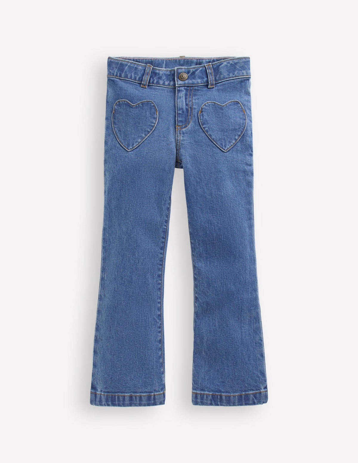Boden Denim Kick Flare Pants - Denim Hearts